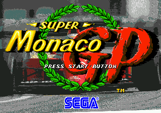 Заставка игры Super Monaco GP